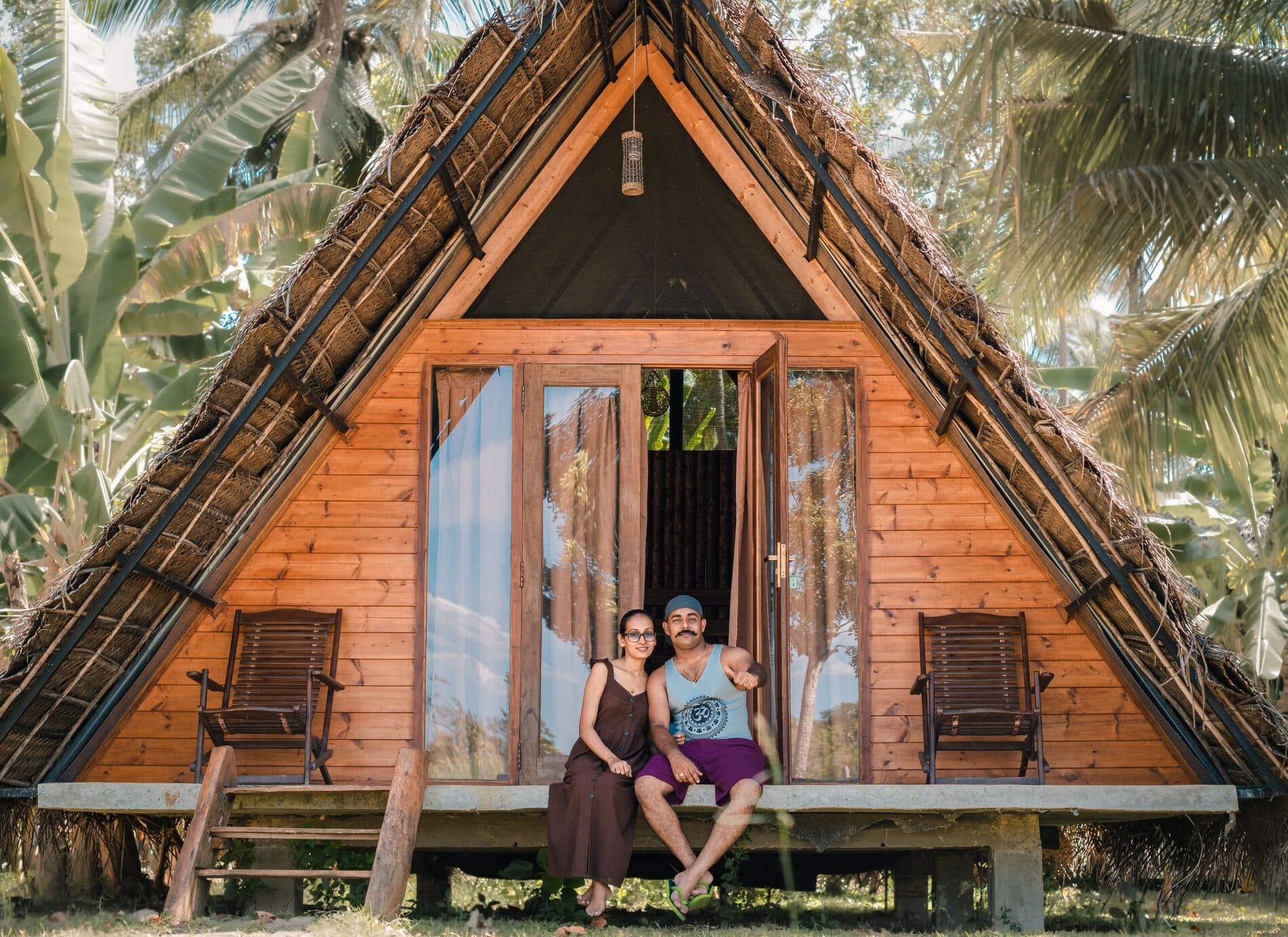 Traditional Sri Lankan cabin-style accommodation