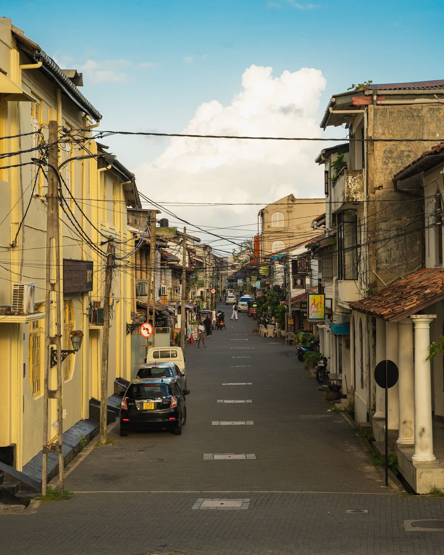 Historic street inside Galle Fort